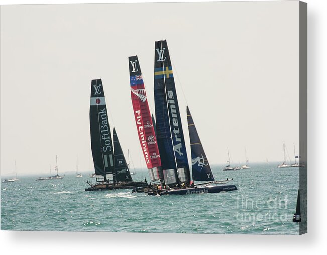Chicago Acrylic Print featuring the photograph America's Cup Racing - 83 by David Bearden
