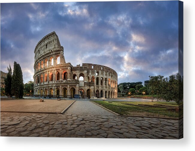 Atmosphere Acrylic Print featuring the photograph Ancient Amphitheatre, Rome, Lazio, Italy by Harald Nachtmann