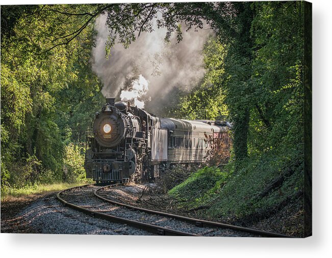 Railroad Acrylic Print featuring the photograph Anne P. Baker Gallery Steel Rails Show 29 by Jim Pearson