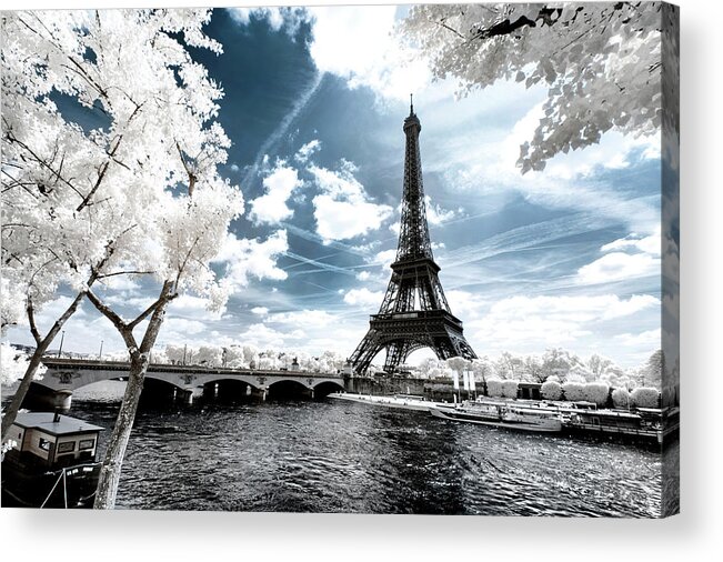 Paris Acrylic Print featuring the photograph Another Look - Paris France by Philippe HUGONNARD