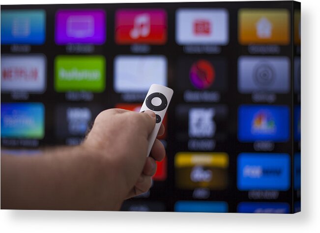 Internet Acrylic Print featuring the photograph Apple TV by Lpettet