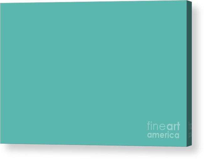 Trending Acrylic Print featuring the digital art Aqua / Teal / Turquoise Solid Color Pairs with Sherwin Williams Aquarium SW6767 by PIPA Fine Art - Simply Solid