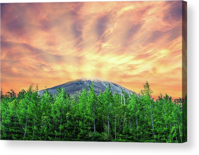 Japan Acrylic Print featuring the photograph at Mt Fuji by Pablo Saccinto