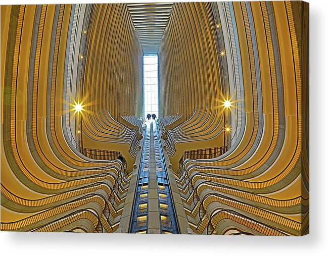 Hotel Acrylic Print featuring the photograph Atlanta Marriott Marquis Hotel Atrium 7 by Richard Krebs