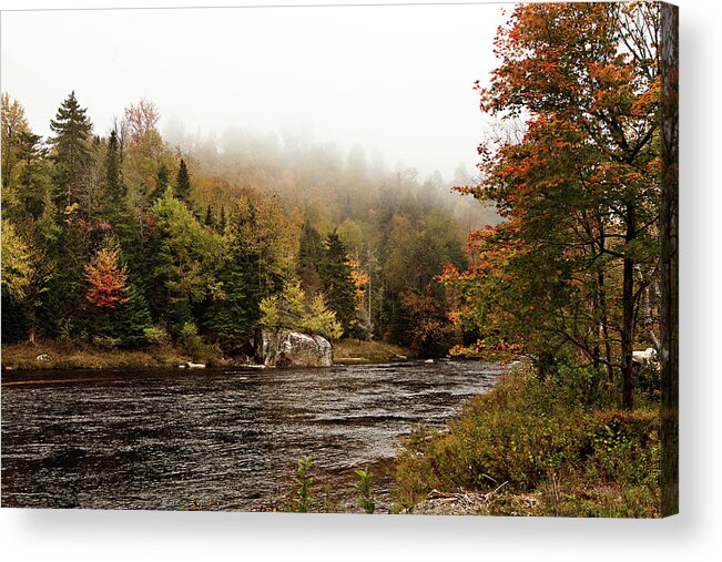 River Acrylic Print featuring the photograph Ausable River In Lake Placid by Carolyn Ann Ryan