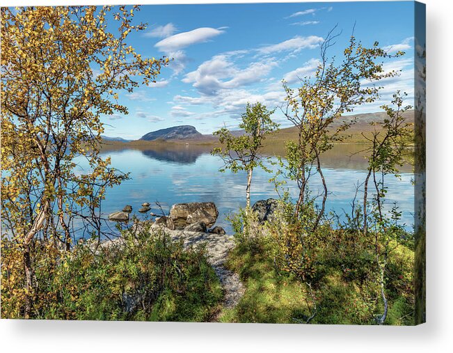 Autumn Acrylic Print featuring the photograph Autumn arrives in Lapland by Thomas Kast