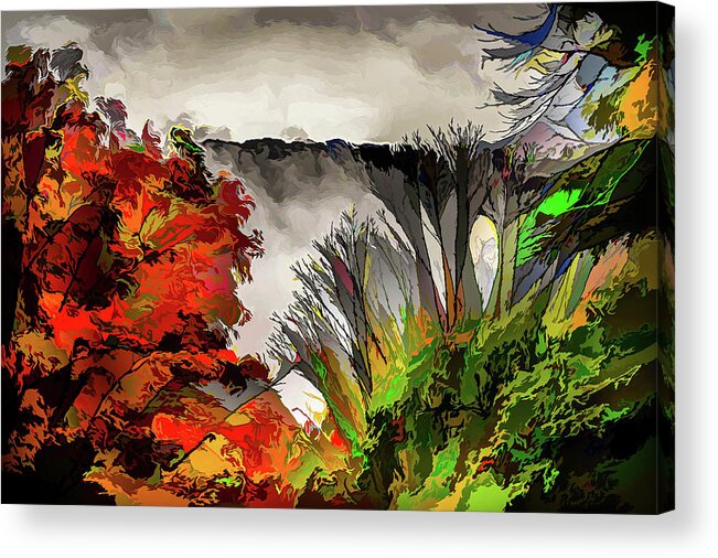 Fall Acrylic Print featuring the photograph Autumn at the Delaware Water Gap in acrylic by Alan Goldberg