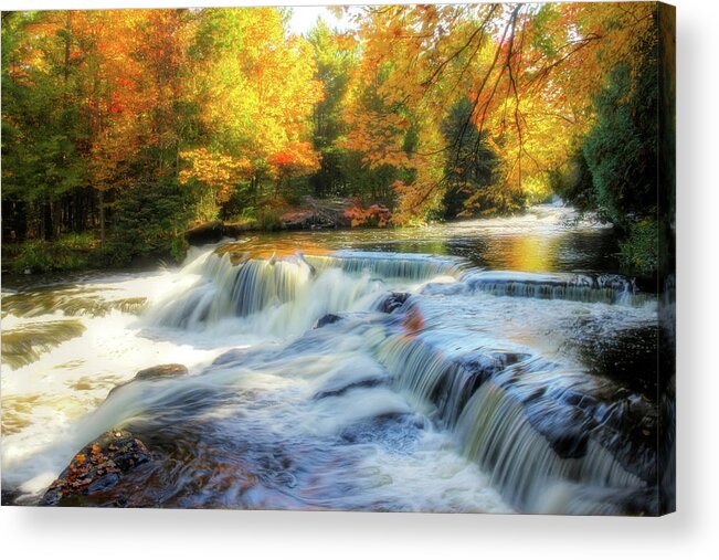 Rapids Acrylic Print featuring the photograph Autumn at the Rapids by Robert Carter