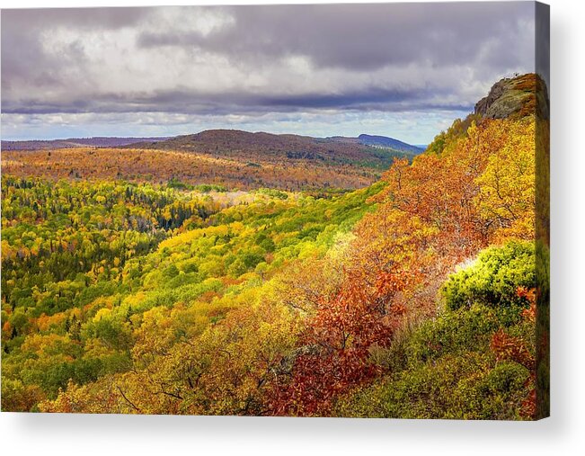 Scenic Acrylic Print featuring the photograph Autumn in Copper Harbor by Susan Rydberg