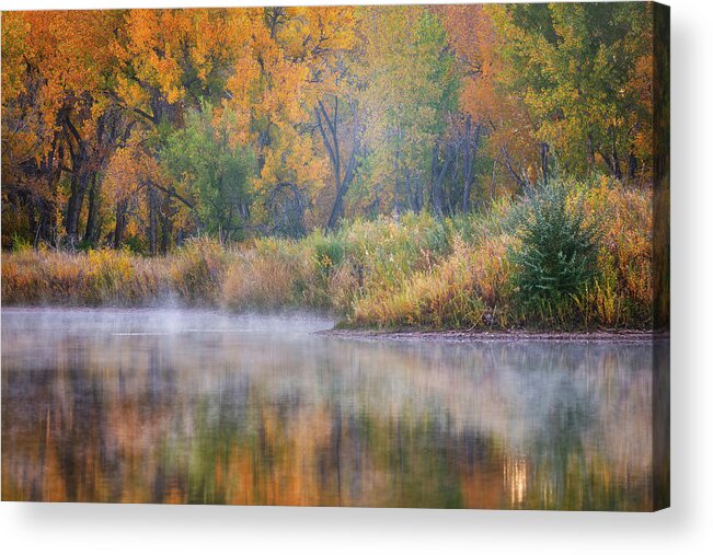 Pond Acrylic Print featuring the photograph Autumn's Canvas by Darren White
