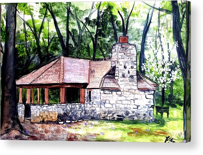 Babler Acrylic Print featuring the painting Babler in May by Alexandria Weaselwise Busen