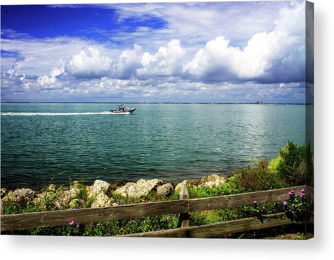 Color Acrylic Print featuring the photograph Back to the Dock by Alan Hausenflock