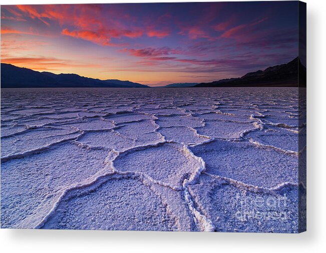 Death Valley National Park Acrylic Print featuring the photograph Badwater Basin Death Valley National Park, California, USA by Neale And Judith Clark