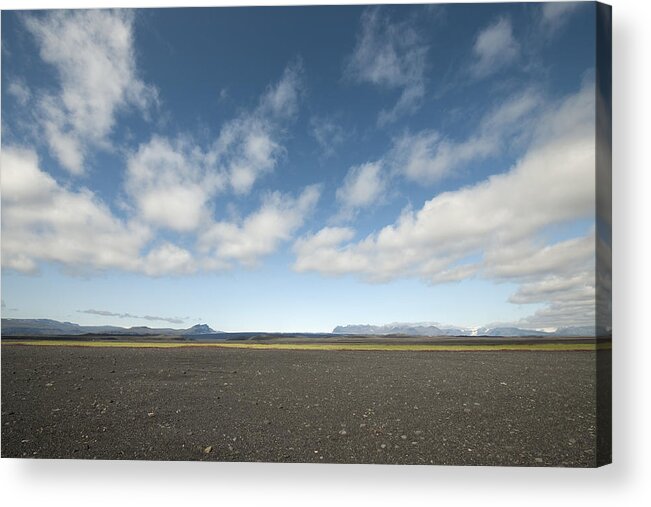 Scenics Acrylic Print featuring the photograph Barren, rocky landscape, Iceland. by Thomas Kokta