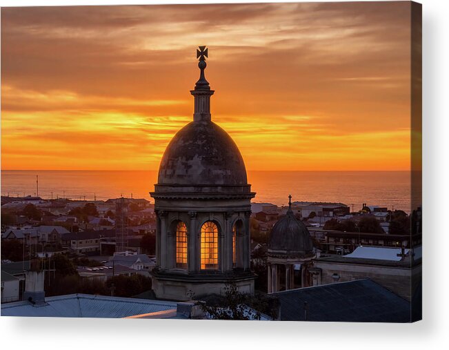 Dawn Acrylic Print featuring the photograph Basilica at dawn by Johannes Brienesse