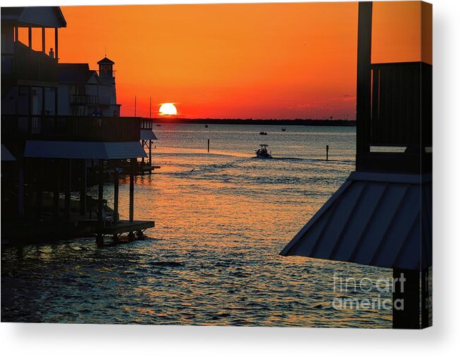 Sunset Acrylic Print featuring the photograph Bayou Vista Sunset by Diana Mary Sharpton