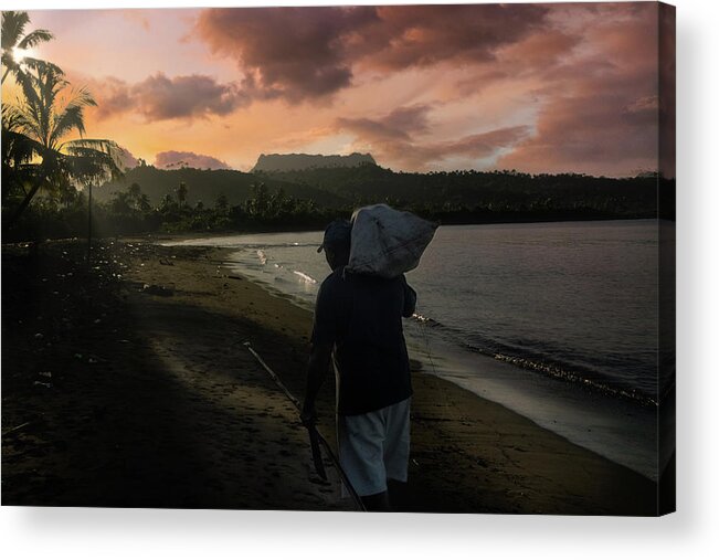 Beach Acrylic Print featuring the photograph Be back before it's too late by Micah Offman