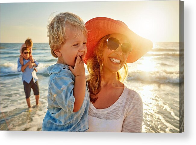 Young Men Acrylic Print featuring the photograph Beach + sun + fun = summer by Gradyreese