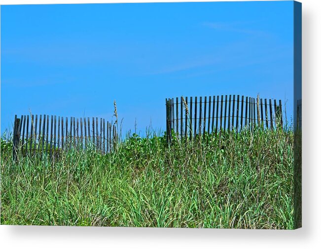 Beach Acrylic Print featuring the photograph Beach Fence by Carolyn Marshall