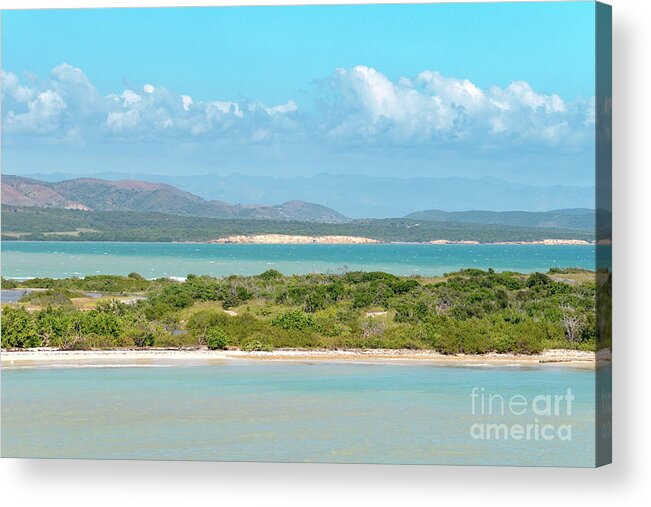 Playa Sucia Acrylic Print featuring the photograph Beaches and Mountains, Playa Sucia, Cabo Rojo, Puerto Rico by Beachtown Views