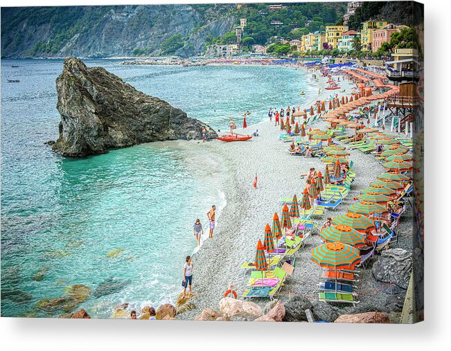 Cinque Terre Acrylic Print featuring the photograph Beaches of Monterosso by Marla Brown