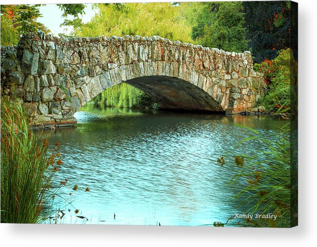 Stone Bridge Acrylic Print featuring the photograph Beacon Hill Park Stone Bridge by Randy Bradley
