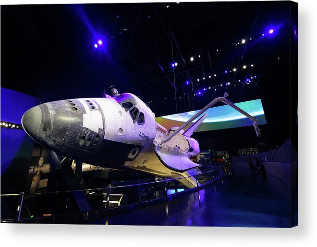 Beautiful Vehicle Acrylic Print featuring the photograph Beautiful Vehicle -- Space Shuttle Atlantis in Kennedy Space Center, Florida by Darin Volpe