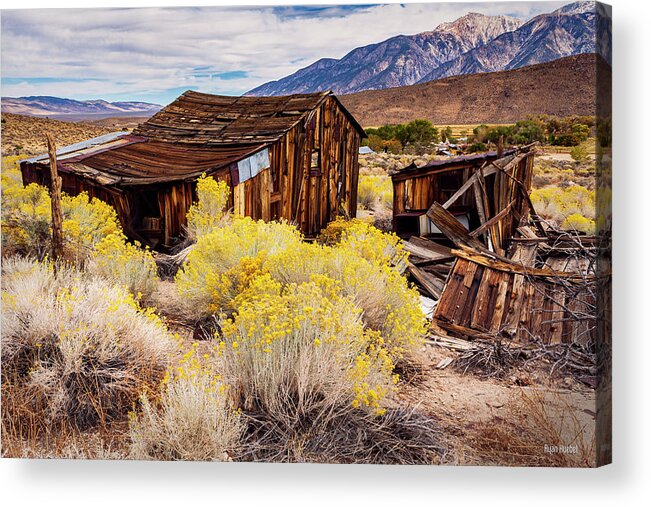 Ghost Town Acrylic Print featuring the photograph Benton Hot Springs Return to Nature by Ryan Huebel