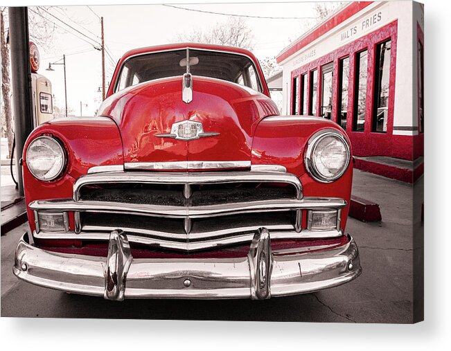 Vintage Acrylic Print featuring the photograph Big Red by Carmen Kern