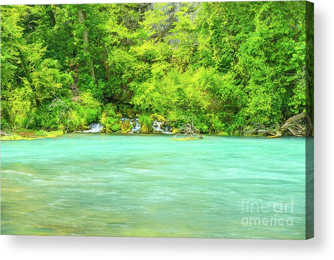 Big Spring Acrylic Print featuring the photograph Big Spring Waterfalls by Jennifer White
