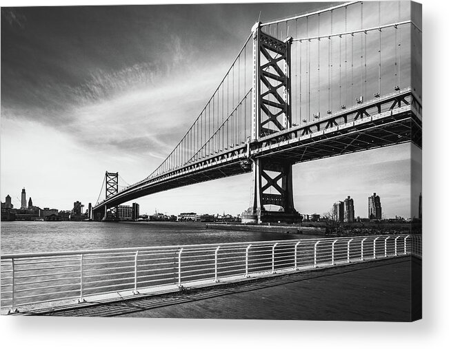 Bridge Acrylic Print featuring the photograph Black and White Ben by Kevin Plant