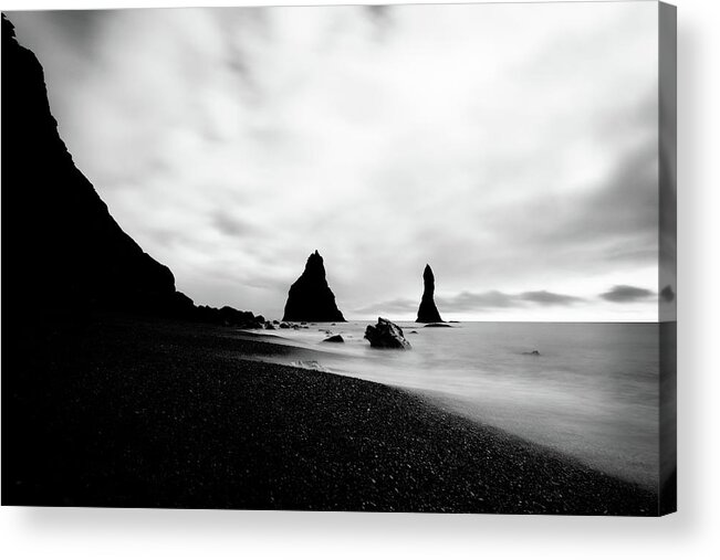 Clouds Acrylic Print featuring the photograph Black beach II - Vik, Iceland by George Vlachos