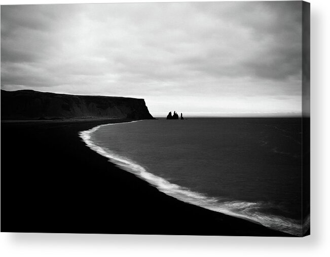 Clouds Acrylic Print featuring the photograph Black beach III - Vik, Iceland by George Vlachos