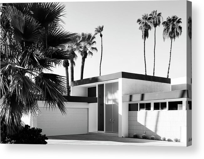 Architecture Acrylic Print featuring the photograph Black California Series - Palm Springs House by Philippe HUGONNARD
