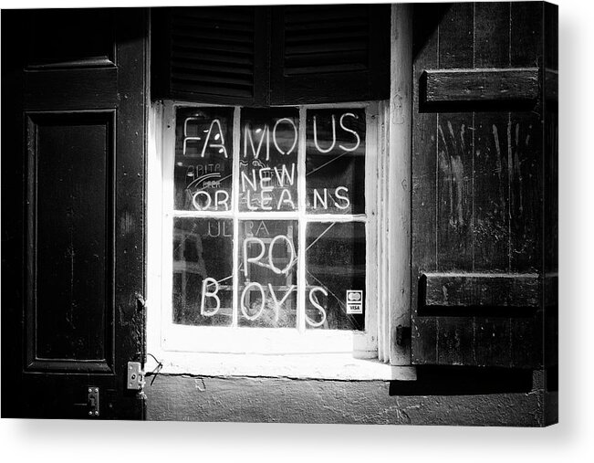 Louisiana Acrylic Print featuring the photograph Black NOLA Series - Famous New Orleans by Philippe HUGONNARD