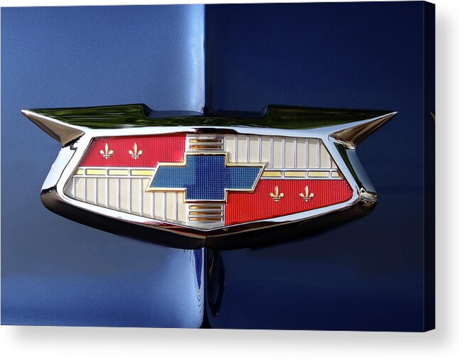 Chevy Acrylic Print featuring the photograph Blue Bow Tie by Lens Art Photography By Larry Trager