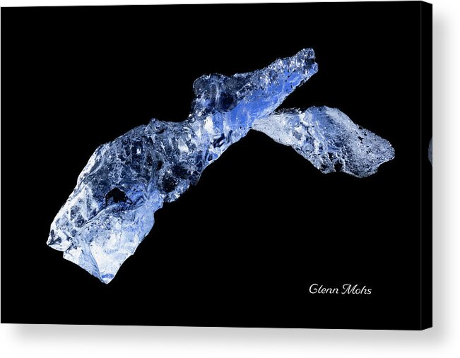 Glacial Artifact Acrylic Print featuring the photograph Blue Ice Sculpture 12 by GLENN Mohs