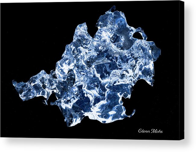 Glacial Artifact Acrylic Print featuring the photograph Blue Ice Sculpture 3 by GLENN Mohs