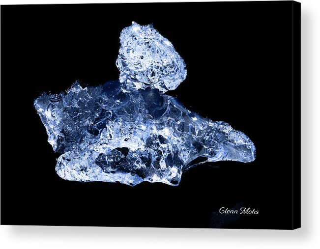 Glacial Artifact Acrylic Print featuring the photograph Blue Ice Sculpture 4 by GLENN Mohs
