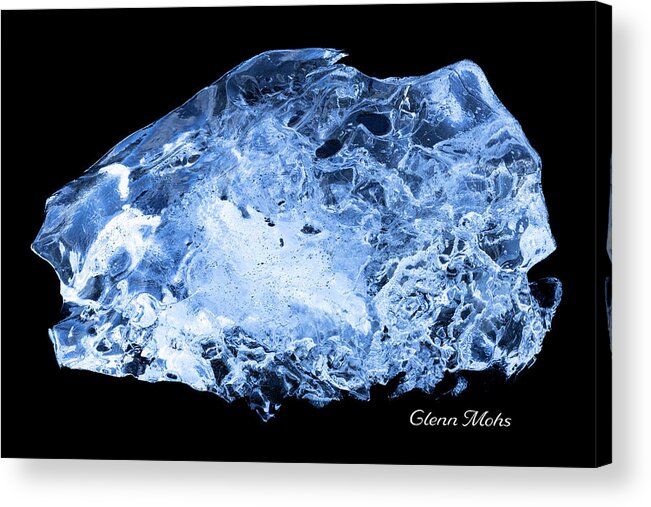 Glacial Artifact Acrylic Print featuring the photograph Blue Ice Sculpture 5 by GLENN Mohs