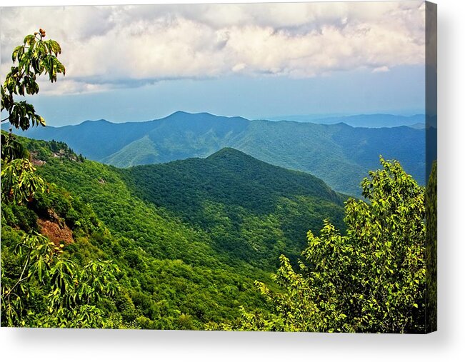 Landscape Acrylic Print featuring the photograph Blue Ridge Parkway View by Allen Nice-Webb