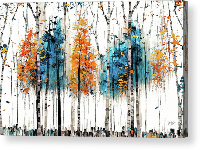 Abstract Acrylic Print featuring the painting Abstract Trees by Tina LeCour