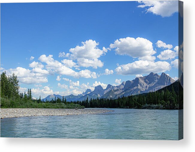 Alberta Acrylic Print featuring the photograph Boat Float on the Bow River 8 by Cindy Robinson