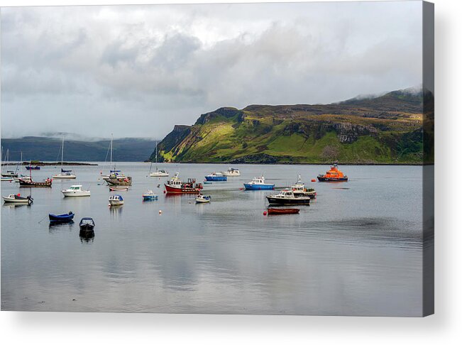 Boats Acrylic Print featuring the photograph Boats in Portree, Scotland, UK by Dubi Roman