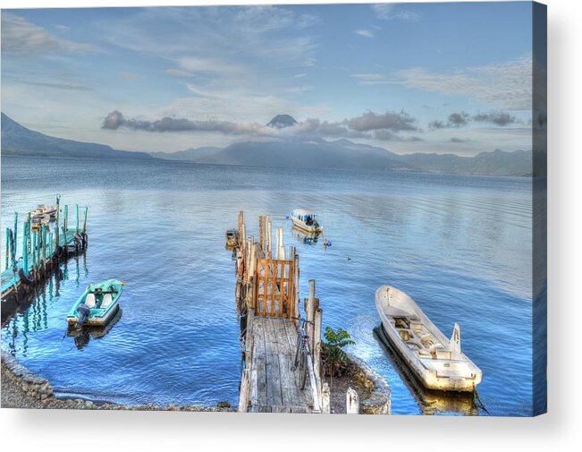 Boats Acrylic Print featuring the photograph Boats of Guatemala by Bill Hamilton