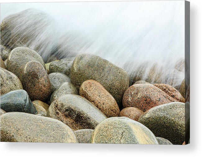 Seascape Acrylic Print featuring the photograph Boulders by David Lee