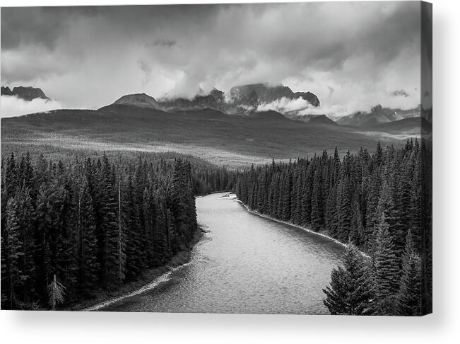 Bow River Canada Acrylic Print featuring the photograph Bow River Canada by Dan Sproul