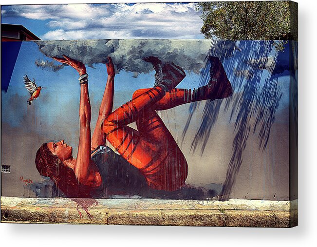 Mural Acrylic Print featuring the photograph Bracing a Falling Sky by Andrei SKY