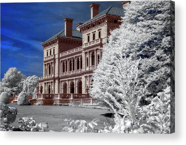 Infrared Acrylic Print featuring the photograph Breakers Mansion in Newport by Anthony M Davis