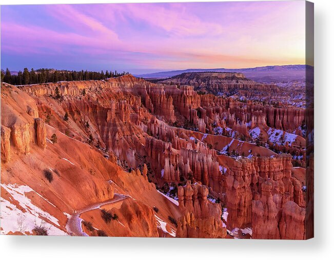 National Park Acrylic Print featuring the photograph Bryce Canyon at Sunrise by Jonathan Nguyen